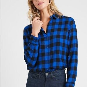 Banana Republic Boyfriend Flannel Shirt, size XS